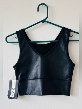 Marc New York Black Crop Tank Top size S